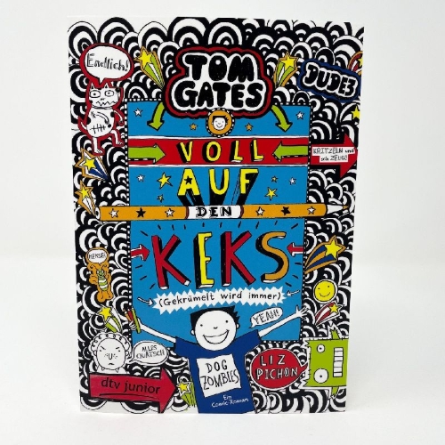 Buchcover und Innenansicht für das Buch: Tom Gates: Voll auf den Keks (Gekrümelt wird immer)