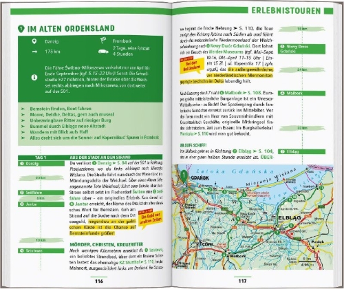 Buchcover und Innenansicht für das Buch: MARCO POLO Reiseführer Polnische Ostseeküste, Danzig