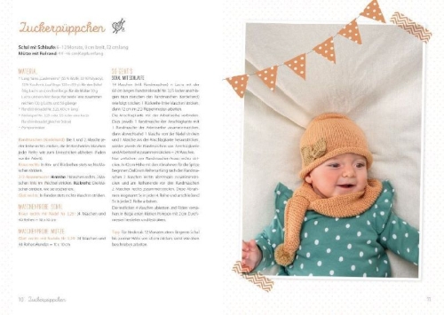 Buchcover und Innenansicht für das Buch: Stricken fürs Baby