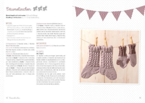 Buchcover und Innenansicht für das Buch: Stricken fürs Baby