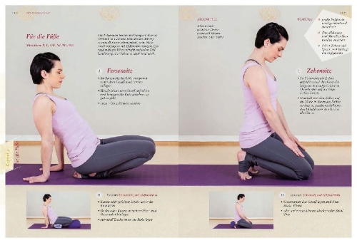 Buchcover und Innenansicht für das Buch: Yin Yoga für die Faszien