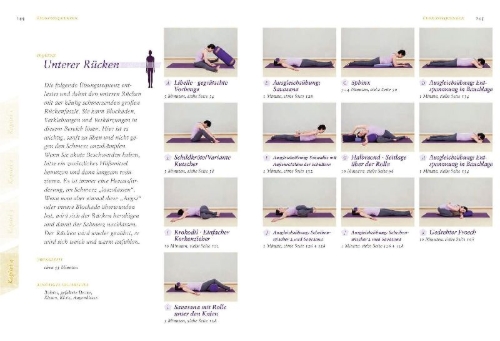 Buchcover und Innenansicht für das Buch: Yin Yoga für die Faszien