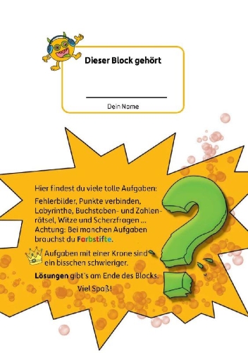Buchcover und Innenansicht für das Buch: Rätselblock ab 7 Jahre, Band 3