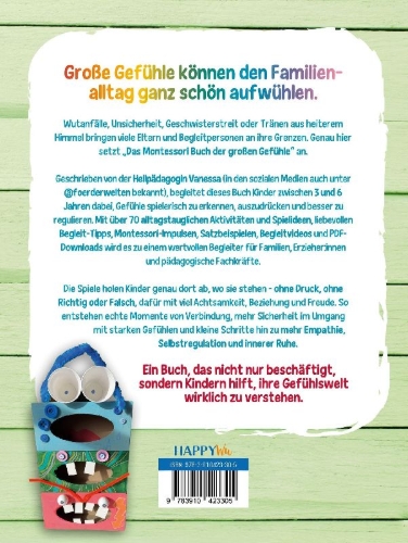 Buchcover und Innenansicht für das Buch: Das Montessori Buch der großen Gefühle