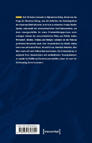 Buchcover und Innenansicht für das Buch: Umstrittene Regierungsführung in Afghanistan