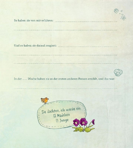 Buchcover und Innenansicht für das Buch: Wir zwei - Babyalbum: Mein erstes Jahr