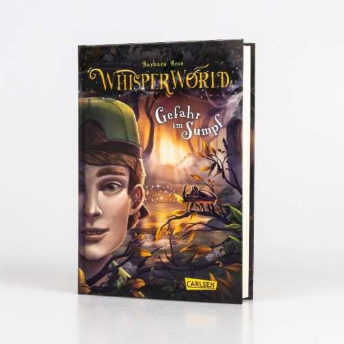 Buchcover und Innenansicht für das Buch: Whisperworld 4: Gefahr im Sumpf