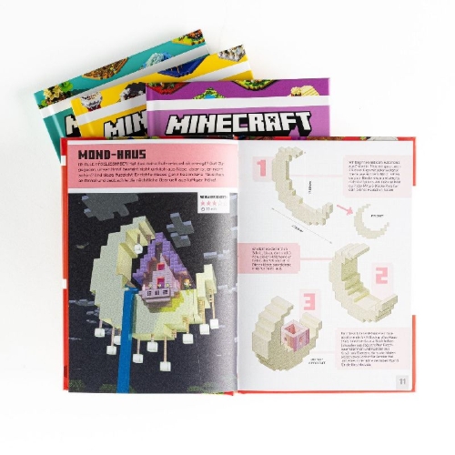 Buchcover und Innenansicht für das Buch: Minecraft Bite-Size Builds. Awesome Mini-Builds Collection