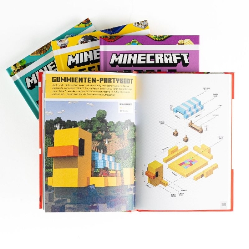 Buchcover und Innenansicht für das Buch: Minecraft Bite-Size Builds. Awesome Mini-Builds Collection