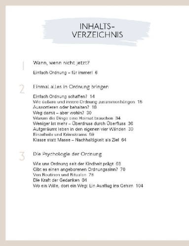 Buchcover und Innenansicht für das Buch: Ordnung für immer