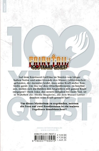 Buchcover und Innenansicht für das Buch: Fairy Tail: 100 Years Quest