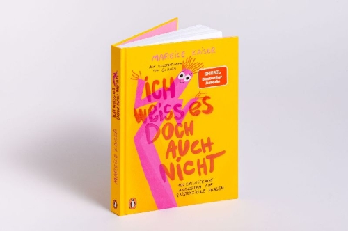 Buchcover und Innenansicht für das Buch: Ich weiß es doch auch nicht