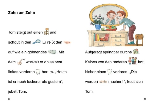 Buchcover und Innenansicht für das Buch: Bildermaus - Wackelzahngeschichten