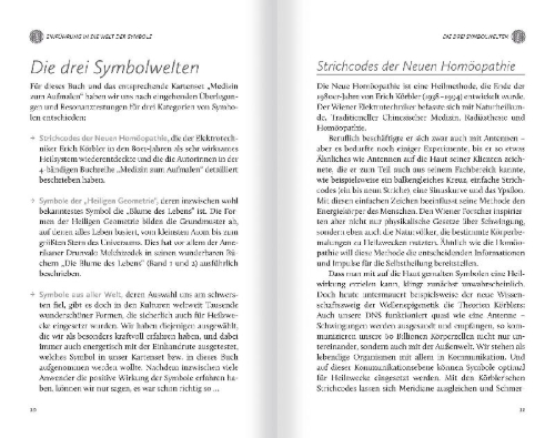 Buchcover und Innenansicht für das Buch: Heilen mit Symbolen. Die 64 wichtigsten Heilzeichen