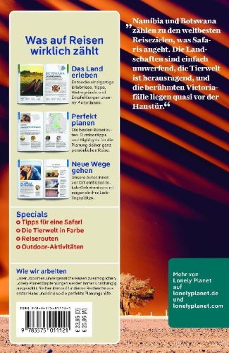 Buchcover und Innenansicht für das Buch: LONELY PLANET Reiseführer Namibia & Botswana