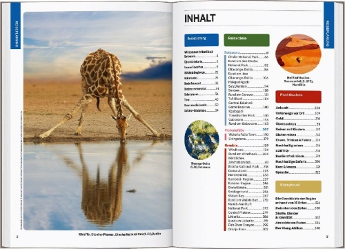 Buchcover und Innenansicht für das Buch: LONELY PLANET Reiseführer Namibia & Botswana