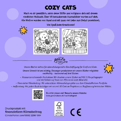 Buchcover und Innenansicht für das Buch: Cozy Cats