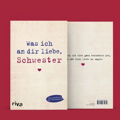 Buchcover und Innenansicht für das Buch: Was ich an dir liebe, Schwester