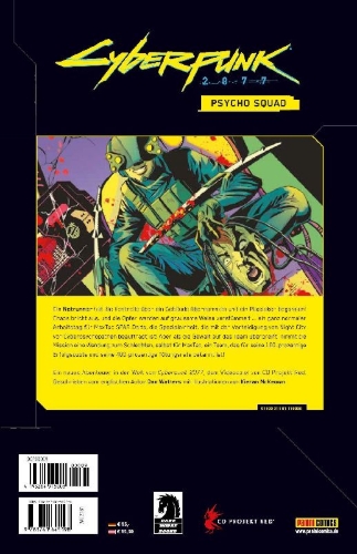 Buchcover und Innenansicht für das Buch: Cyberpunk 2077 : Psycho Squatd #1-#4