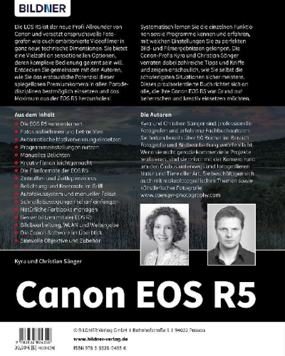 Buchcover und Innenansicht für das Buch: Canon EOS R5