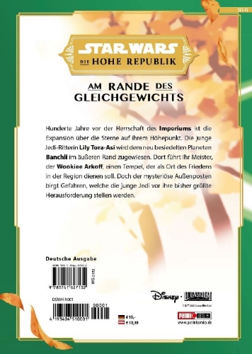 Buchcover und Innenansicht für das Buch: Star Wars: Die Hohe Republik - Am Rande des Gleichgewichts (Manga) 01