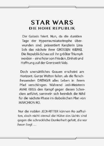 Buchcover und Innenansicht für das Buch: Star Wars: Die Hohe Republik - Am Rande des Gleichgewichts (Manga) 01