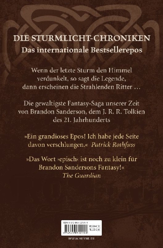 Buchcover und Innenansicht für das Buch: Oathbringer - The Stormlight Archive, Book 3 (Part 1)