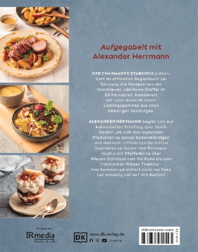 Buchcover und Innenansicht für das Buch: Aufgegabelt. Das Kochbuch
