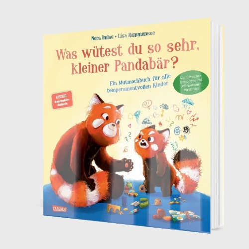 Buchcover und Innenansicht für das Buch: Was wütest du so sehr, kleiner Pandabär?