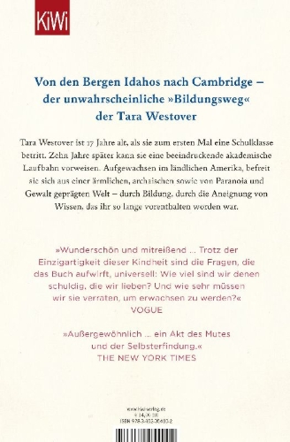 Buchcover und Innenansicht für das Buch: Educated