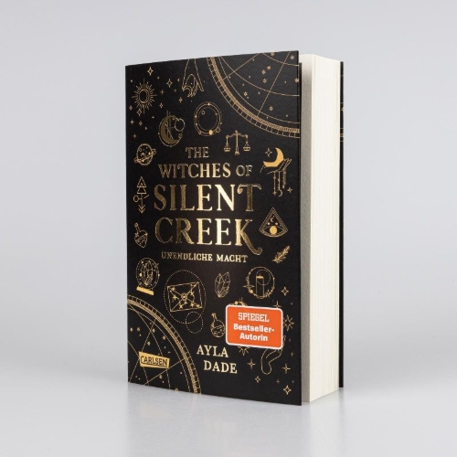 Buchcover und Innenansicht für das Buch: The Witches of Silent Creek 1: Unendliche Macht