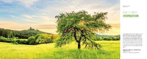 Buchcover und Innenansicht für das Buch: Landschaftsfotografie - Das große Praxisbuch