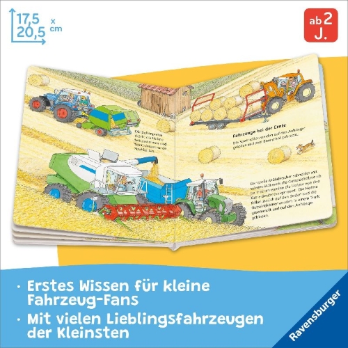 Buchcover und Innenansicht für das Buch: Entdecke die vielen Fahrzeuge