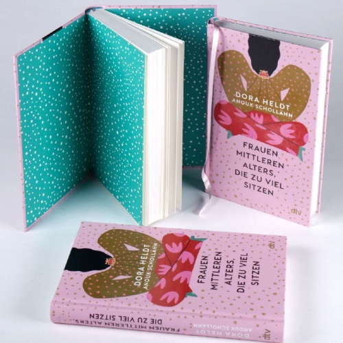 Buchcover und Innenansicht für das Buch: Frauen mittleren Alters, die zu viel sitzen