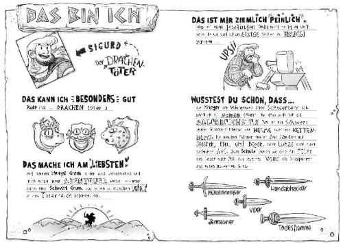 Buchcover und Innenansicht für das Buch: Ich, Odin, und die wilden Wikinger