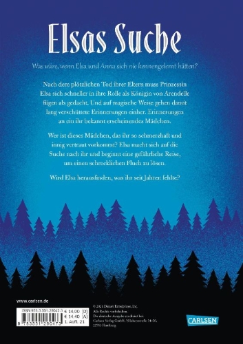 Buchcover und Innenansicht für das Buch: Disney. Twisted Tales: Elsas Suche (Die Eiskönigin)