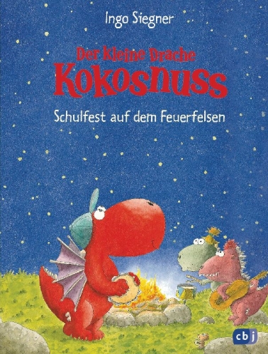 Buchcover und Innenansicht für das Buch: Der kleine Drache Kokosnuss 05 - Schulfest auf dem Feuerfelsen