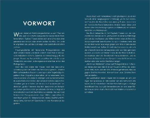 Buchcover und Innenansicht für das Buch: Nicht nur Heldinnen