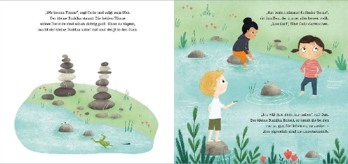 Buchcover und Innenansicht für das Buch: Der kleine Buddha und das gemeinsame Glück