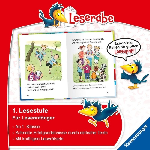 Buchcover und Innenansicht für das Buch: Leserabe Sonderausgaben - Fußballabenteuer zum Lesenlernen