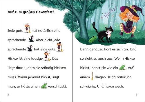 Buchcover und Innenansicht für das Buch: Bildermaus - Aufregung beim Hexenfest