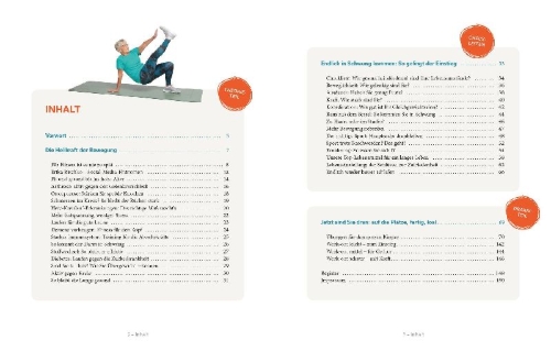 Buchcover und Innenansicht für das Buch: Für Fitness ist es nie zu spät