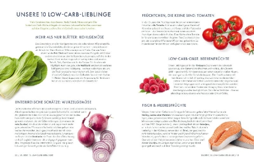 Buchcover und Innenansicht für das Buch: Iss besser! LOW CARB