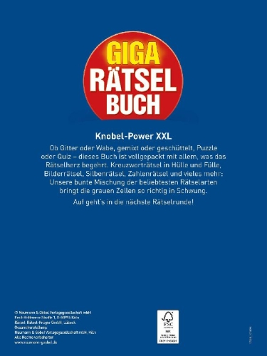 Buchcover und Innenansicht für das Buch: Giga-Rätselbuch 3