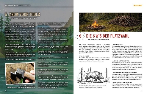 Buchcover und Innenansicht für das Buch: 100 Survival-Skills