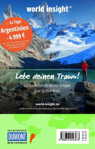 Buchcover und Innenansicht für das Buch: DUMONT Reise-Handbuch Reiseführer Argentinien