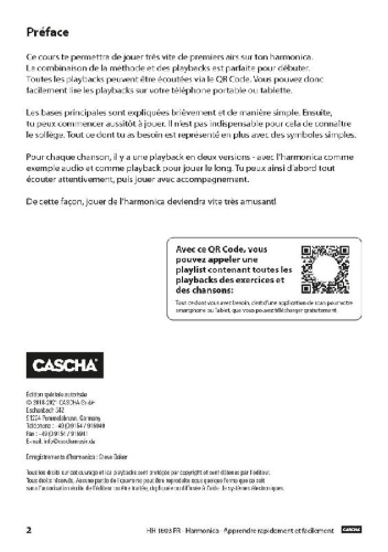 Buchcover und Innenansicht für das Buch: Harmonica - Apprendre rapidement et facilement
