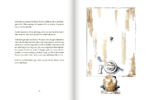 Buchcover und Innenansicht für das Buch: Der Junge und die Kakerlake