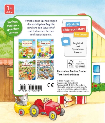Buchcover und Innenansicht für das Buch: Mein erstes Sachen suchen: Bauernhof