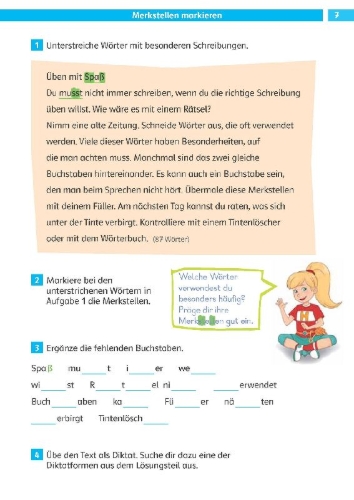 Buchcover und Innenansicht für das Buch: Die Deutsch-Helden. Diktate 3./4. Klasse